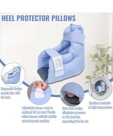 Heel Protectors for Bed Sore Relief | Ankle Pillow Cushion for Pressure Sores | Foot Pillows for Bedridden Patients | Pain Relief Support (1pc Blue - Buy Online on GoSupps.com