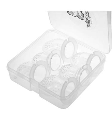 PandaEar 6 Pack 3 Sizes Toddler Silicone Pouch with Pacifier Protector Boxes for Baby Fruit Food Feeder| Universal Accessories| Transparent| BPA Free - Buy Online on GoSupps.com
