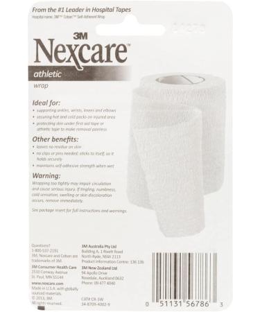 Nexcare Athletic Wrap White | Premium Support for Sports Injuries | International Shipping Available - Buy Online on GoSupps.com