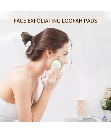 Zenidoo Exfoliating Loofah Sponge Face Pads - 4 Pack Natural Facial Scrub Pad for Men and Women - Large Size Brown - Buy Online on GoSupps.com