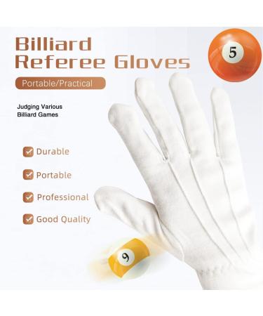 2PCS White Billiard Competition Referee Gloves - Professional Pool Snooker Accessories - Buy Online on GoSupps.com