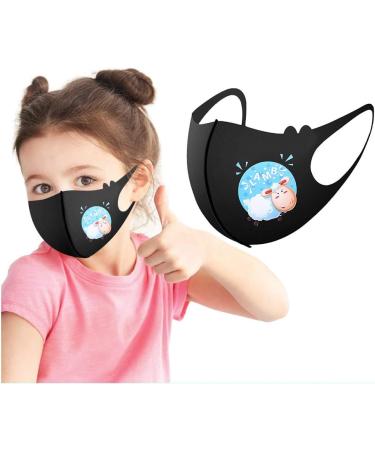 DEHOLIFER Kids Christmas Fabric Mask - Cartoon Washable Cotton Mouth & Nose Protection Adjustable Face Covering - Buy Online on GoSupps.com
