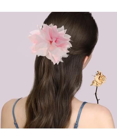 Lady Peony Silk Pink Corsage Hair Clip for Wedding & Party - Buy Online on GoSupps.com