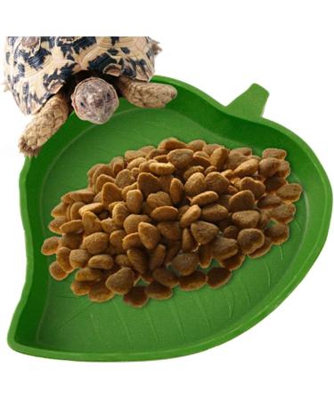 Phoetya Reptile 2 Pcs Leaf Reptile Food Water Bowl Plate Dish Reptile Feeder for Tortoise Corn Snake Crawl Pet Drinking and Eating 2 Sizes - Buy Online on GoSupps.com