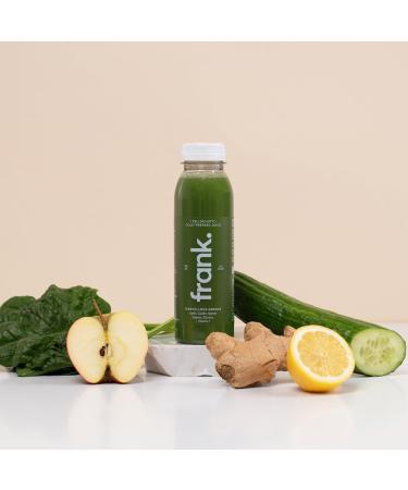  Frank Juice FRANK JUICE MARVELLOUS GREENS Cold-pressed vegan juice 12 x 330 ml Made with fruit and vegetable juice including apple cucumber spinach ginger and lemon with a disposable booklet 3 - Buy Online on GoSupps.com