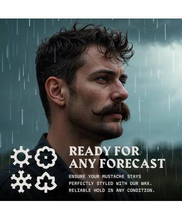 Striking Viking Mustache Wax and Comb Kit - 2 Ounce - Strong Hold Natural Beeswax - Sandalwood Scent - Men's Beard and Moustache Grooming - Buy Online on GoSupps.com