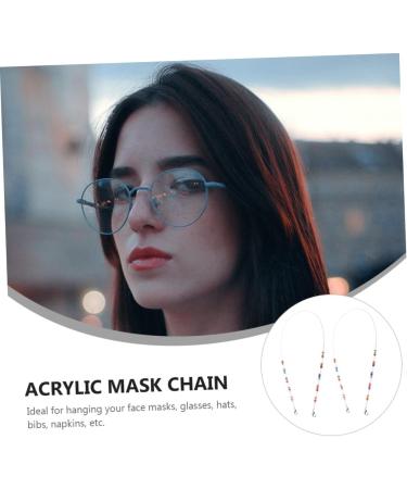 Minkissy 2-Pack Anti-Drop Chain for Kids Glasses - Soft Acrylic Lanyard and Masking Band for Elementary School Ideal for Glasses and Face Masks - Buy Online on GoSupps.com