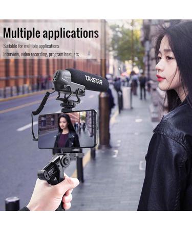 SGC-600 On-Camera Condenser Interview Microphone with Windscreen & Cold Shoe Mount - Compatible with Canon, Nikon, Sony DSLR Cameras - Buy Online on GoSupps.com