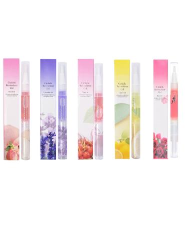 SPEAR Cuticle Oil Nail Care Stick Nail Oil Stick 5 Pieces Cuticle Oil Sticks Nail Nutrition Oil Nail Oil Repair Cuticle Revitalizer Oil Nail Oil Nail Care Oil Stick