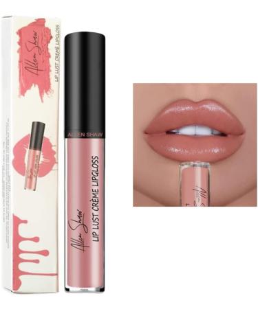 LELEBEAR 12 Color Cream Texture Lipstick Waterproof Lip Lust Creme Lipgloss Waterproof Long Lasting Liquid Lipstick for Women Easy to Color Creme Lipgloss (2#)