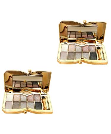 Angoily 2pcs eyeshadow palette palette set eyeshadow pallete eye shadow Pearlescent eyeshadow 1 Count (Pack of 1) As Shownx2pcs