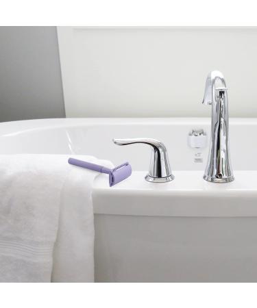 Kinghood Double Edge Safety Razor for Men & Women - Eco Friendly & Zero Waste Reusable Razor with Metal Handle and 10 Blades (Light Purple) - Buy Online on GoSupps.com