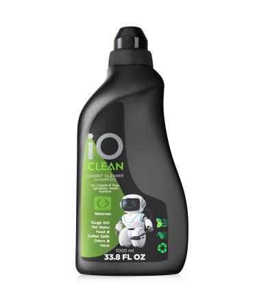 iO CLEAN Carpet Cleaner Shampoo  Deep Cleaner & Deodorizer  Alone or Machine Use  Stain Remover and Odour Eliminator  For Carpets Rugs and Upholstery  33.8 FL OZ
