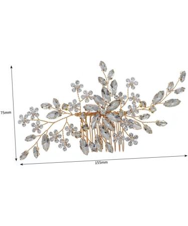 DOITOOL Flower Comb Rhinestone Hair Clips Pearl Hair Barrettes Bride Hair Clip Wedding Pearls Hairpin Women Crystal Hair Comb Tiara Zinc Alloy European and American Hair up Bridesmaid - Buy Online on GoSupps.com