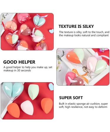Sponge Cushion Puffs Makeup Sponge Blender Foundation Beauty Tool 3 Boxes Makeup Sponge Blender Heart Shaped Beauty Foundation Blending Sponge Powder Puffs for Liquid Cream Powder Random Color - Buy Online on GoSupps.com