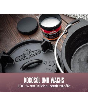 Grillf rst 5x250ml Burning & Nursing Paste - Premium Care for Cast Iron Dutch Ovens & Fire Pots | Coconut Oil & Wax - Buy Online on GoSupps.com