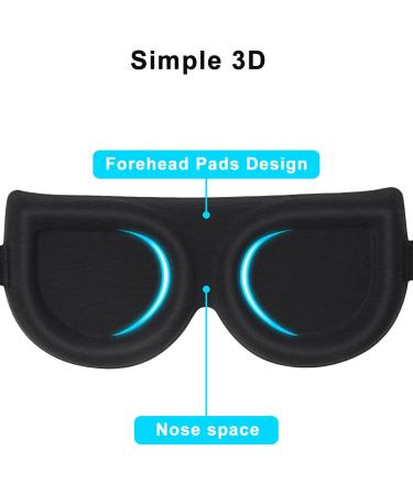 2 Pack Hochoek 3D Sleep Mask - Skin-Friendly Milk Silk Eye Cover with Velcro Adjust - Buy Online on GoSupps.com