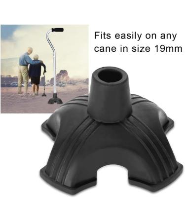 Cane Tip 19MM Practical Rubber Walking Cane Tip 4.7 * 4.7Inch Black AntiSkid for Elderly Grandpa Gifts Father - Buy Online on GoSupps.com