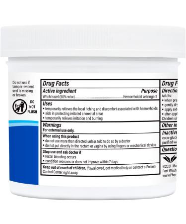 Pharma-C Medicated Hemorrhoidal Pads with Witch Hazel - 100 Pads Jar - Buy Online on GoSupps.com