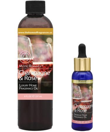 The Home of Fragrances - Set of 2 Bottles of Fragrance Oils - 2oz & 8oz (Champagne & Rose)