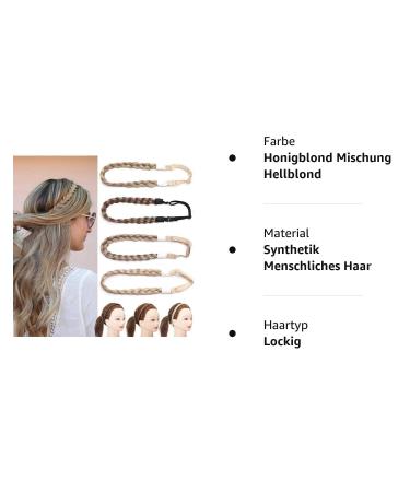 Premium Hair Braids Extensions - Chunky Wide Headband for Women & Girls - Honey Blonde & Light Blonde Mix - Buy Online on GoSupps.com