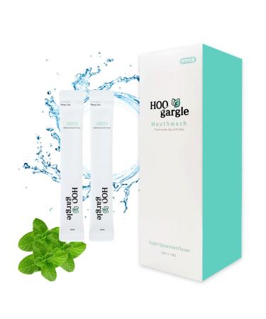 KN FLAX Natural Mild Flavored Portable Mouthwash for Adults and Kids Alcohol Free Individual Packets Mouthwash Travel Size Apple Spearmint 10ml/0.33oz (Pack of 15)