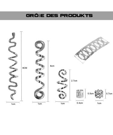 Musikum 38-Piece Dreadlocks Jewelry Set | Adjustable Metal Cuffs & Pearl Hair Accessories for Braids | Stylish Dreadlocks Clips for Men & Women - Buy Online on GoSupps.com