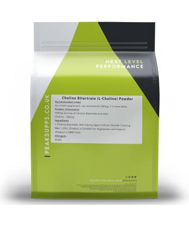 Choline Bitartrate Powder (L-Choline) (250g) High Strength Non GMO Vegan 250 g (Pack of 1) - Buy Online on GoSupps.com