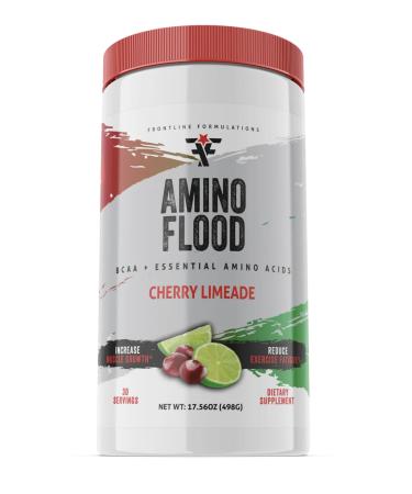 Amino Flood BCAAs + Essential Amino Acids Building Blocks of Muscle Comprehensive Formula Great Taste Veteran Owned and Operated (30 Servings Cherry Limeade)