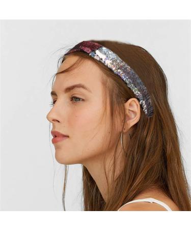 Glitter Hair Bands - Reversible Sequin Headbands for Women & Girls - 6-Piece Set | Mermaid Party Decoration - Buy Online on GoSupps.com