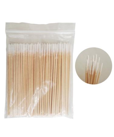 100Pcs Pointed Cotton Swabs Wooden Handle Makeup Health Medical Ear Jewelry Clean Sticks Buds Tips 100 Count (Pack of 1)
