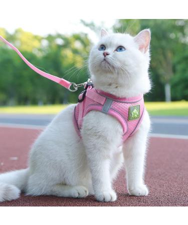 Femax Soft Mesh Dog Harness with Leash for Small & Medium Dogs - Adjustable Reflective No-Pull Vest for Puppies Chihuahuas & Cats - Breathable Pink XS (Chest 26-29cm) - Buy Online on GoSupps.com