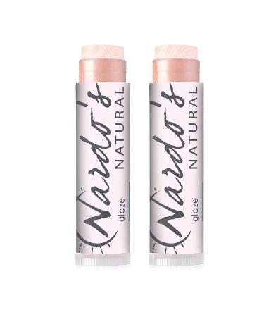 Nardo Natural's Tinted Lip Balm & Gloss for Women Hydrating Lip Moisturizer Fix Dry & Cracked Lips Organic Healing Gluten Free 2 Pack Glaze