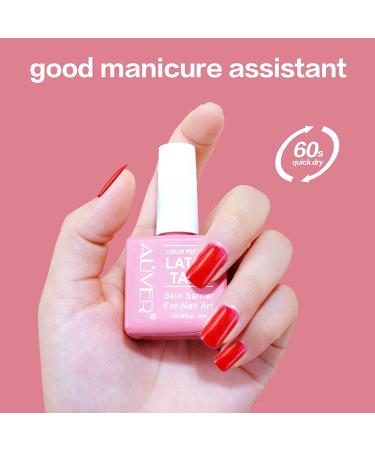 2 Pack 15ML Liquid Latex for Nails - Peel Off Cuticle Guard & Skin Barrier Protector - Fast Drying & Odorless - Nail Art Liquid Tape - Buy Online on GoSupps.com