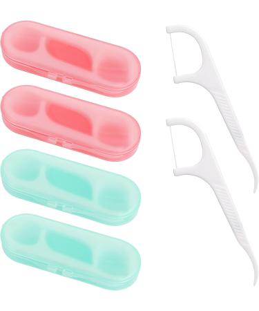 Portable Dental Floss Organizer - Wllhyf 4-Piece Travel Set with 40 Picks for Families & Men - Refillable Tooth Cleaning Solution - Buy Online on GoSupps.com