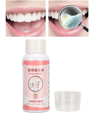 Plaque Disclosing Agent & Denture Cleaner 60ml - Dental Tartar Test & Toothpaste Examination Liquid for Home with Measuring Cup - Men, Women, Kids - Buy Online on GoSupps.com