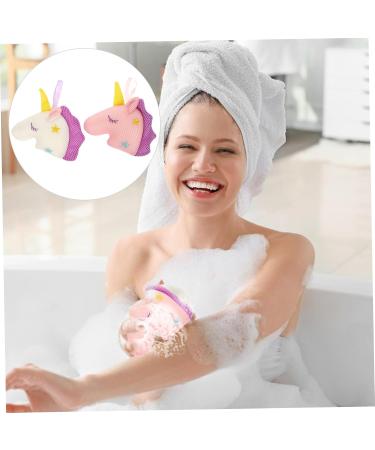 FRCOLOR 4 Pcs Unicorn Bath Pouf Set - Fun Kids Loofah & Shower Sponge for Bubble Bathing - Buy Online on GoSupps.com