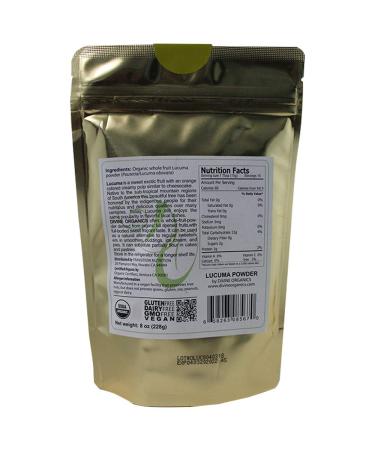Organic Lucuma Powder 8oz - Pure Peruvian Superfood | Buy Online - Buy Online on GoSupps.com