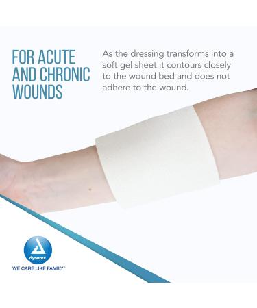 Dynarex DynaGinate Calcium Alginate Wound Dressing - Sterile Non-Stick Pads for High Exuding Cuts - 4x8 Box of 5 - International Shipping - Buy Online on GoSupps.com