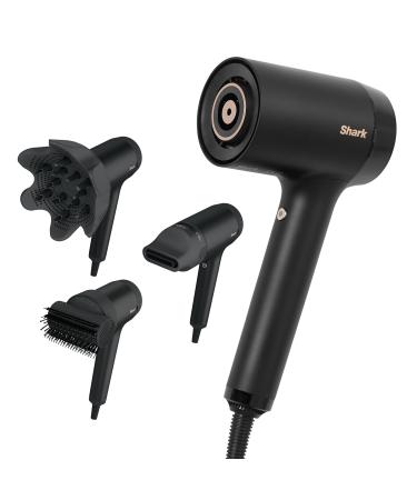 Shark STYLE iQ Ionic Hair Dryer & Styler HD120UK Style Brush Concentrator Diffuser Black Black and Rose Gold & Styler HD120UK Style Brush Concentrator Diffuser Black