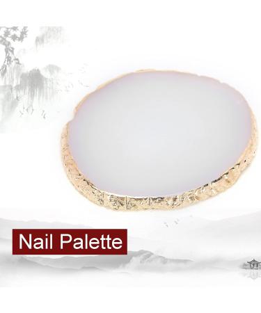  OKAT Manicure Palette Nail Polish Pigment Mixing Plate Comfortable Texture for Nail Art Display Stand for Photo Props (White) - Buy Online on GoSupps.com
