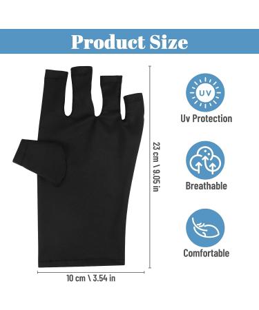 OYANIMO 2 Pairs UV Gloves for Gel Nail Lamp - Professional UPF50+ Protection Gloves for Manicures - Fingerless Anti UV Gloves for Nail Art & Skin Care - Buy Online on GoSupps.com