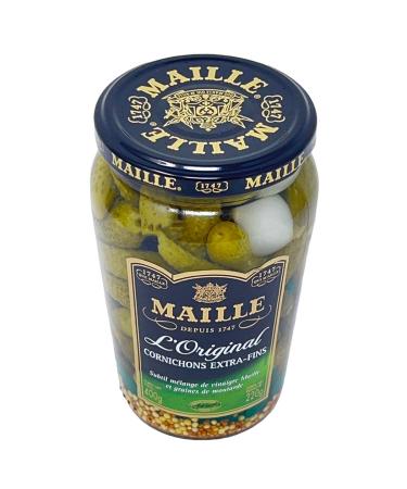 Maille Mini Cucumbers Cornichons Extra Fine - 400g | Authentic French Delicacy - Perfect for Snacking & Gourmet Dishes - Buy Online on GoSupps.com