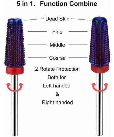 5 in 1 Multiuse Nail Drill Bit Tool 3/32" Tungsten Steel Drill Carbide Bit Tool 2XC - Buy Online on GoSupps.com