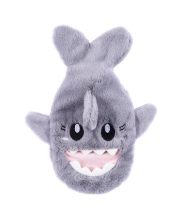 Joiba hot water bottle with cover outlet-proof 1l large rubber heat bottle with a cuddly soft cover removable interior container hand warmer for children and adults ideal for pain relief (gray) gray shark-1l