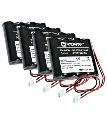 Synergy Digital Personal Care Batteries Compatible with GP GPRHORW01018 Personal Care Batteries (Alkaline 6V 2700mAh) Set of 4 4-Pack