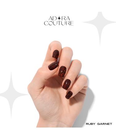 Buy Semi Cured Gel Nail Strips - 20pcs Red Ruby Nail Art Stickers | Full Decal Nail Wraps for Women | UV Light Required Gel Nail Stickers | M Ruby Red Garnet - Buy Online on GoSupps.com