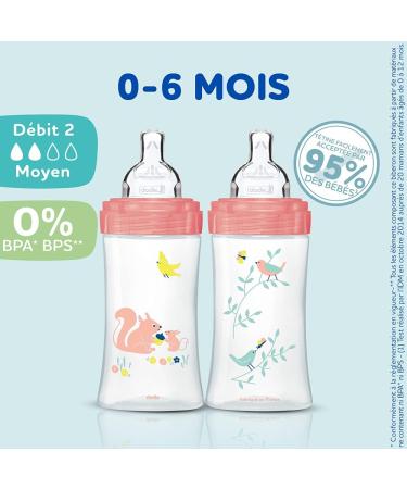 Pack of 3 Sensation+ Anti-Colic Baby Bottles Girl 270ml 0-6 Months Flat Teat Flow 2 - Buy Online on GoSupps.com