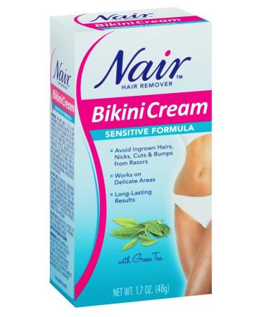 Nair Nair Sensitive Bikini Cream Hair Remover - 1.7 oz: 3 Units.