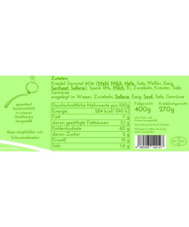 2x Canned Bacon Dumplings - Hearty Side Dish | 270g Bread Dumplings - Long Shelf Life - Buy Online on GoSupps.com